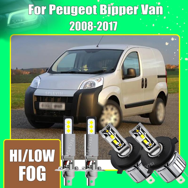 С системой охлаждения H4/9003 H1 Светодиодная фара Противотуманная фара Для Peugeot Bipper Van 2008 2009 2010 2011 2012 2013 2014 2015 2016 2017