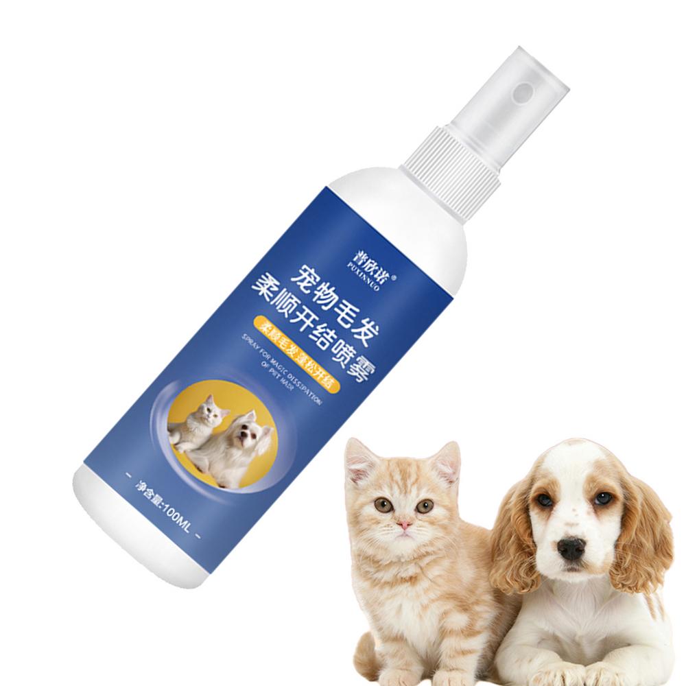 Dog Grooming Spray Dog Hair Detangler Spray Matted 100ml Oils Infused Matted Fur Remover And Cat Detangler Spray With Vitamin E