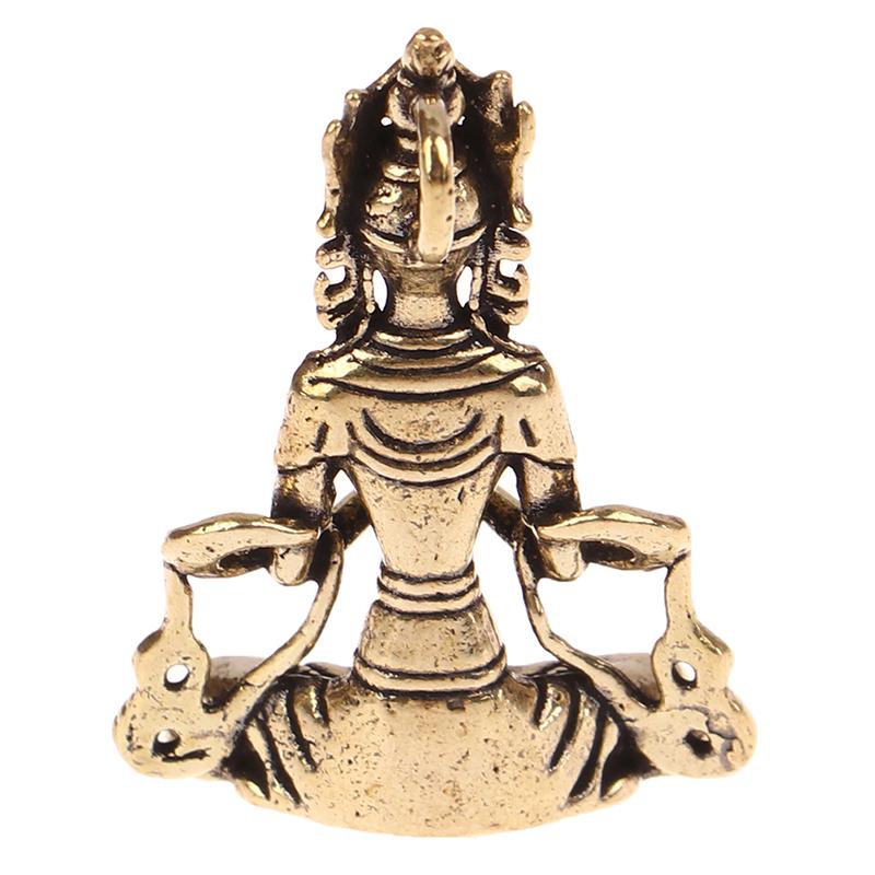 1 шт. Ретро Мини Медная Медитация Дзен Буддизм Бытовой Будда Украшение Декор Гостиной Медная Статуэтка Украшение Чайного Домика