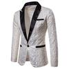 Men's Floral Party Dress Suit Stylish Dinner Jacket Wedding Blazer Prom Tuxedo Plus Size