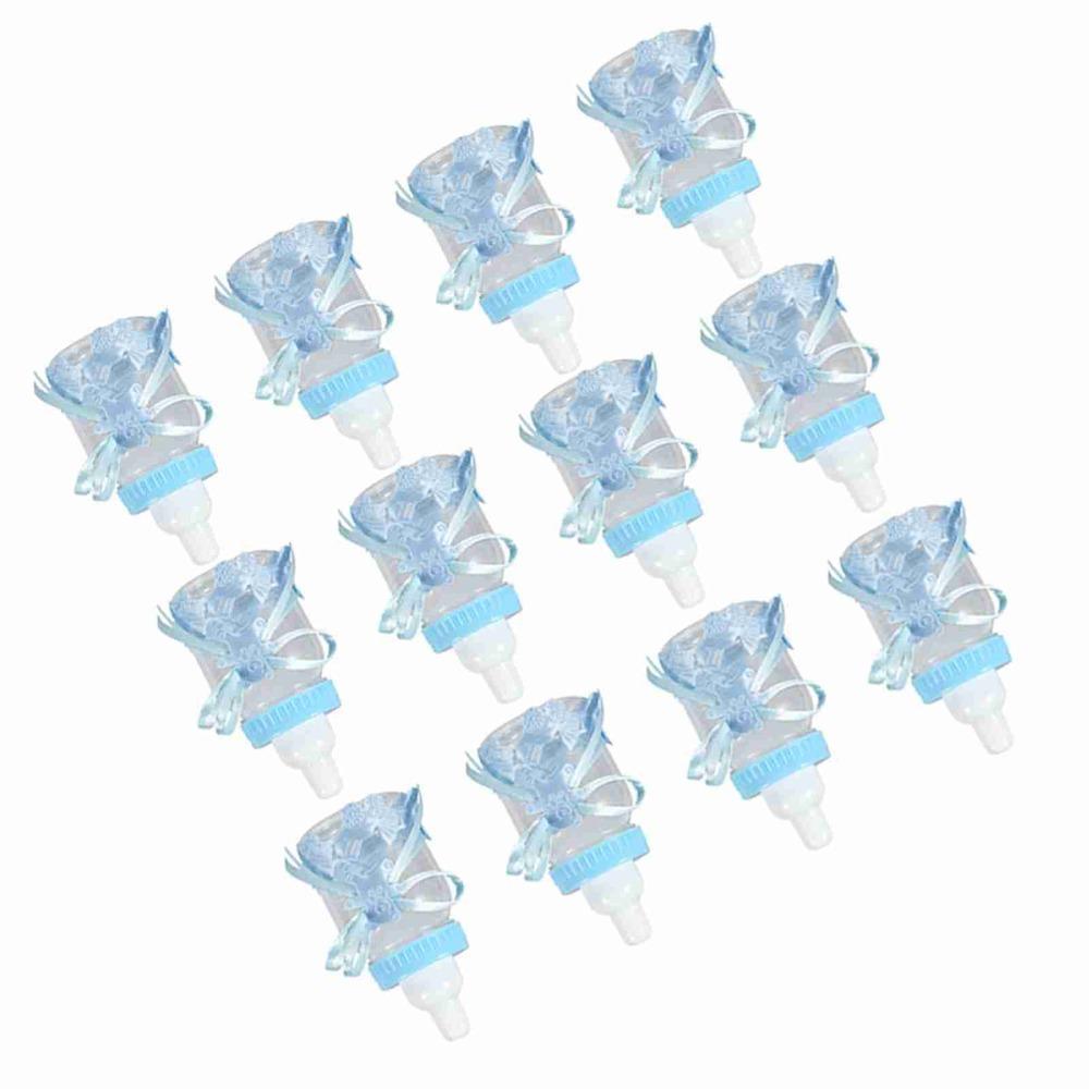 12pcs With Ribbons Candy Chocolate Bottles Mini Milk Bottles Candy Present Bottles  Home Party Decor