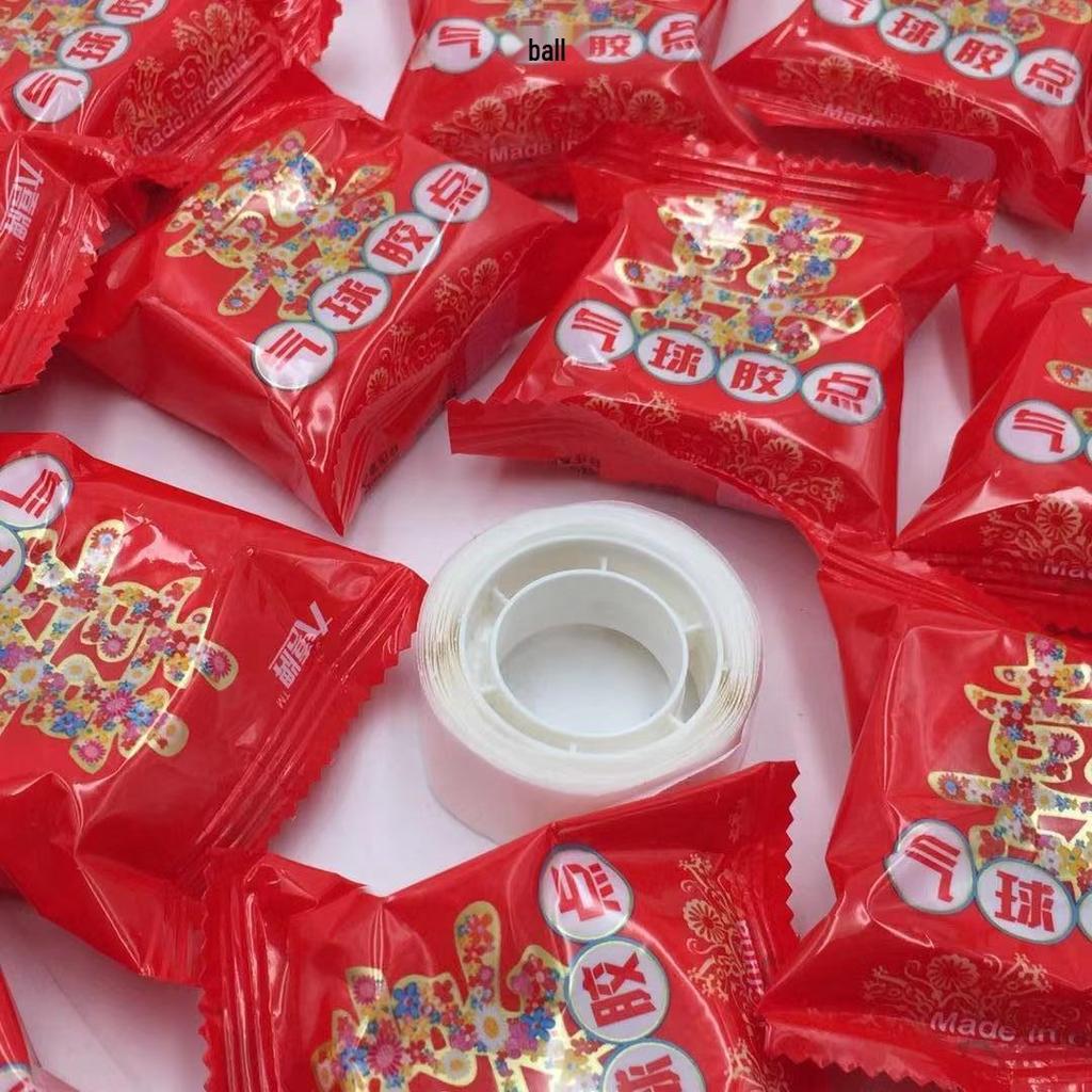 Суперклейкие двусторонние клеевые точки для шаров - Прозрачное украшение для вечеринки, 100 точек/рулон