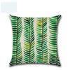 Luxurious 18'' Green Tropical Plant Pillow Case Cotton Sofa Cushion Cover Decorative