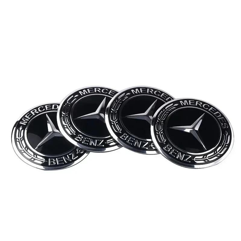 For Benz C94pcs Car Styling Wheel Center Hub Caps Rim Cover Badge Emblem Sticker For Benz AMG VIANO GLB GLC W108 W124 W126 W169 W176 GLE