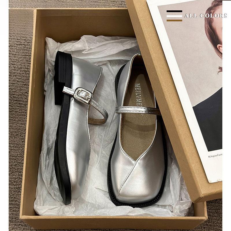 French gentle shoes flat Mary Jane shoes women's shoes 2025 new spring and summer with skirt single shoes soft-soled small leather shoes
