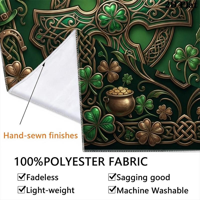 St.Patrick's Day Wall Tapestry Aesthetic Wall Hanging Printed Fabric Blanket Decorative Tapestries for Bedroom Living Room Home Decor