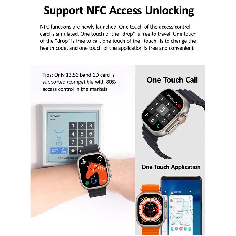 2023 Новые мужские смарт-часы HK10 AMOLED HD с высоким разрешением экрана и высокой частотой обновления, женские смарт-часы с защитой от влаги IP68, поддержкой Bluetooth, вызовов по NFC.