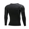 Мужская спортивная рубашка с длинными рукавами, футболки для бега, спортивная одежда, топ для фитнеса, мужской быстросохнущий футбольный трикотаж, компрессионный топ, футболка для спортзала