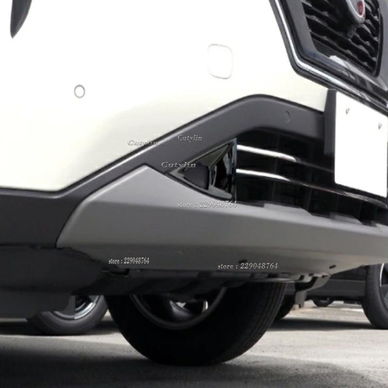 For Nissan Rogue X-Trail T33 ABS Black Chrome Front Fog Light Lamp Cover Protector Molding Bezel Trim Car Styling