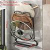 Kitchen Organizer Rack Wall Hanging Pot Cover Racks 2/3Layers Pot Lid Metal Rust-Free Multifunctional Rack Pot Lid StorageRack