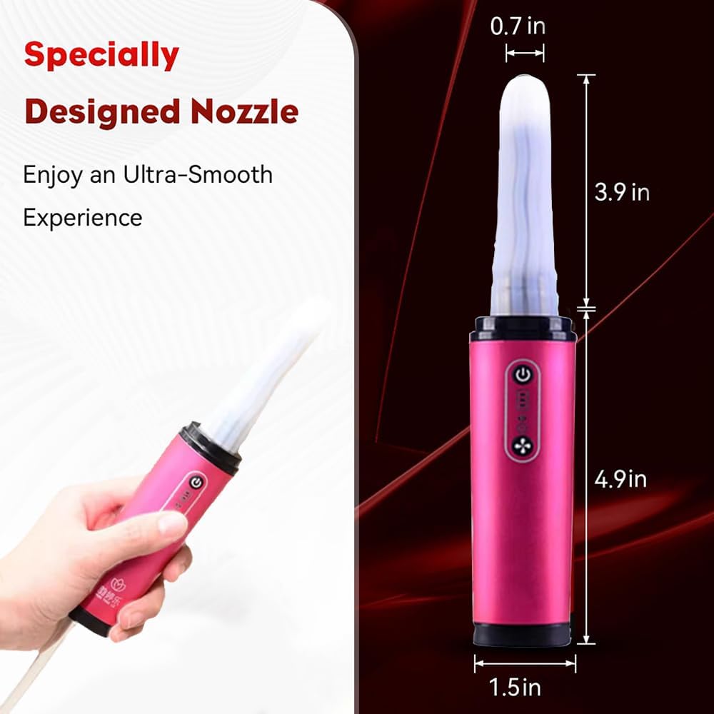 Клизма Анальная Душ, Клизмы для Очищения Кишечника для Мужчин и Женщин, Набор для Клизмы в Душе, Моторизованная Вращающаяся Насадка, Спрей под Давлением, Два Режима Клизмы, Внешний