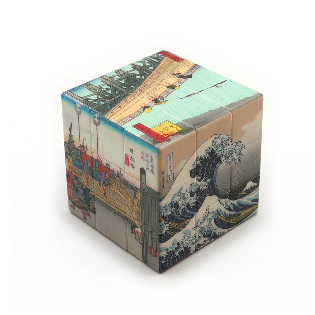 World Craft Magic Cube, Japanese Regular Hexahedron Puzzle, Ukiyo-e Cube W6P-J1