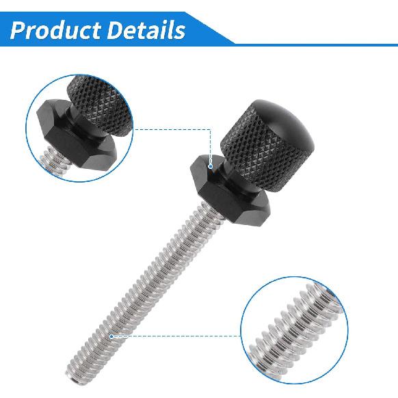 Windshield Bolts for Harley Davidson Touring Street Glide/Street Glide Specials 14-24 1 Pc Long Bolt 2 Pcs Short Bolts Aluminum Alloy Black