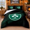 Printed 3Pcs Bedding Set Ireland Rugby Pattern Bed Sheet Pillowcase For Bedroom Decor