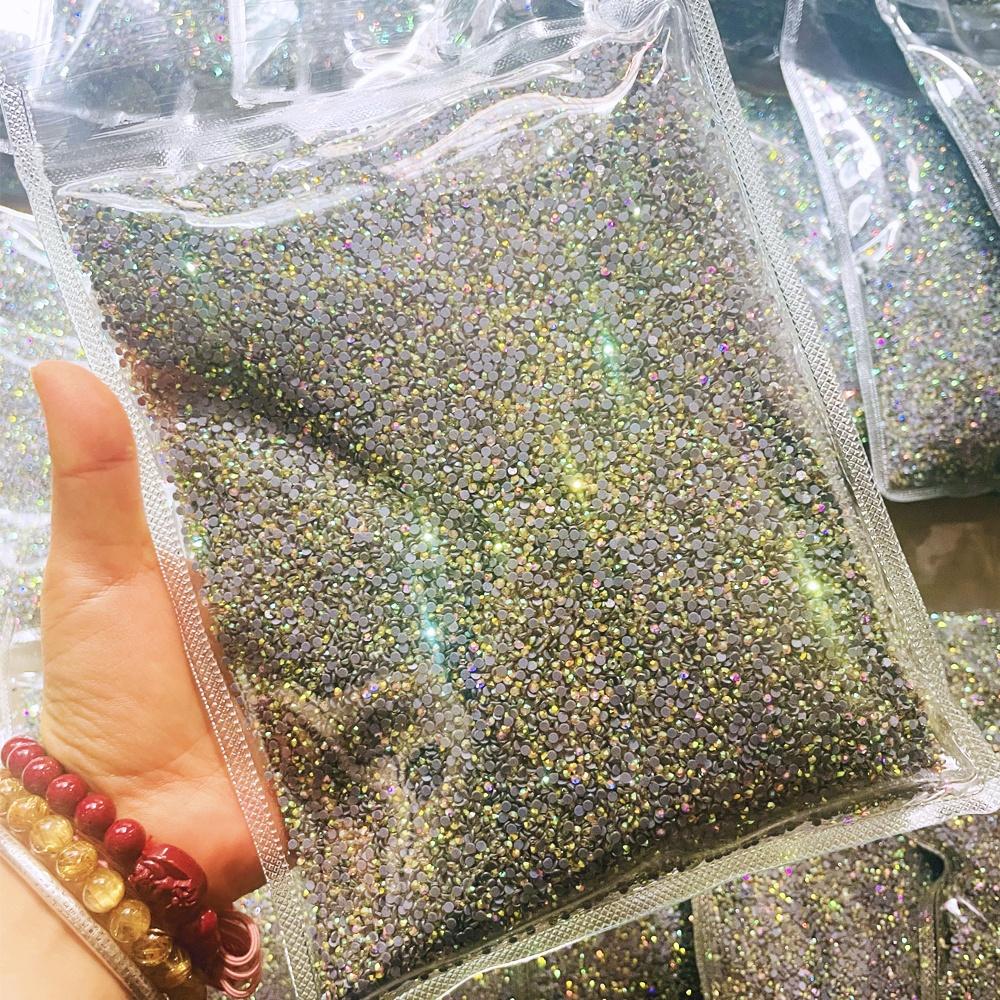 Flatback Hot Fix Rhinestones Hotfix Strass Pujiang Yantuo Crystal SS6 1KG Envelope Packaging or Plastic Bag Packaging