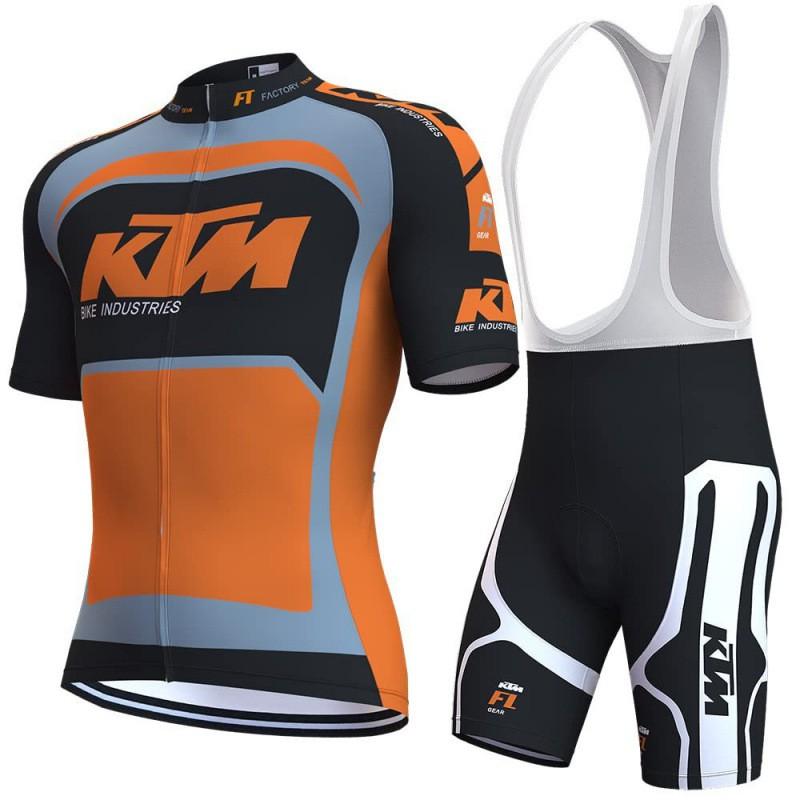 Mens Cycling Jersey Bib Shorts Set Quick Dry Breathable Bike Sportwear