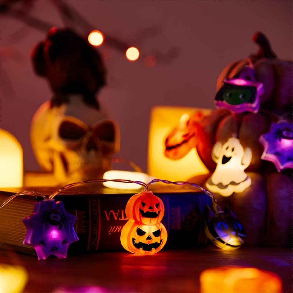 3M/1.5M Halloween Pumpkin Lantern String 20/10 LED Small Battery Box Colorful Lantern for Scene Decoration Ghost Festival Toys