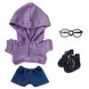 Nianniyhouse 10 см 15 см 20 см Мягкая одежда Свободный крой толстовка с капюшоном джинсы очки обувь наряды хлопковые аксессуары для кукол (A11, 15см)