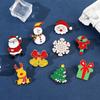 Christmas Elk Santa Claus Xms Tree Snowman For Coat Dress Shirts Bags Alloy Gift Jewelry KTY