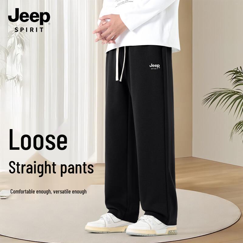 JEEP SPIRIT Men's 2025 Loose Straight-Leg Casual Pants