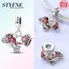 Cycling Sweater Iron Tower Heart Charms Beads Original Copper Fit Bracelet Women Jewelry Making Diy Accessories Gift