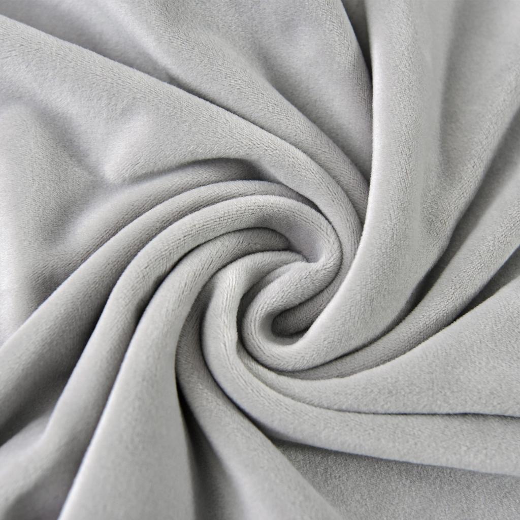 Cover For Chair Narrow Backrest Velvet Plush Thick Light Gray