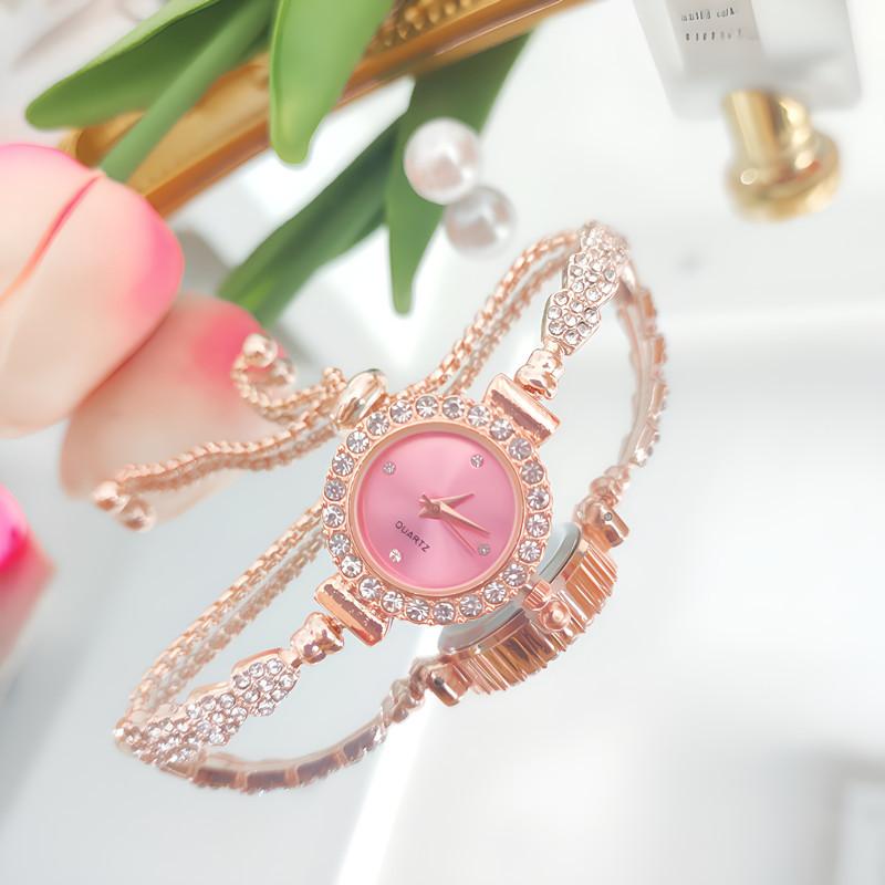 Pink Simple Casual Clock Fashion Women Watch Small Round Dial Slim Alloy Strap Quartz Wristwatches for Women Relojes Para Mujer