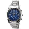 J-AXIS Men's MR69-BL (Analog Radio Sun Flame) Round Watch Silver Analog