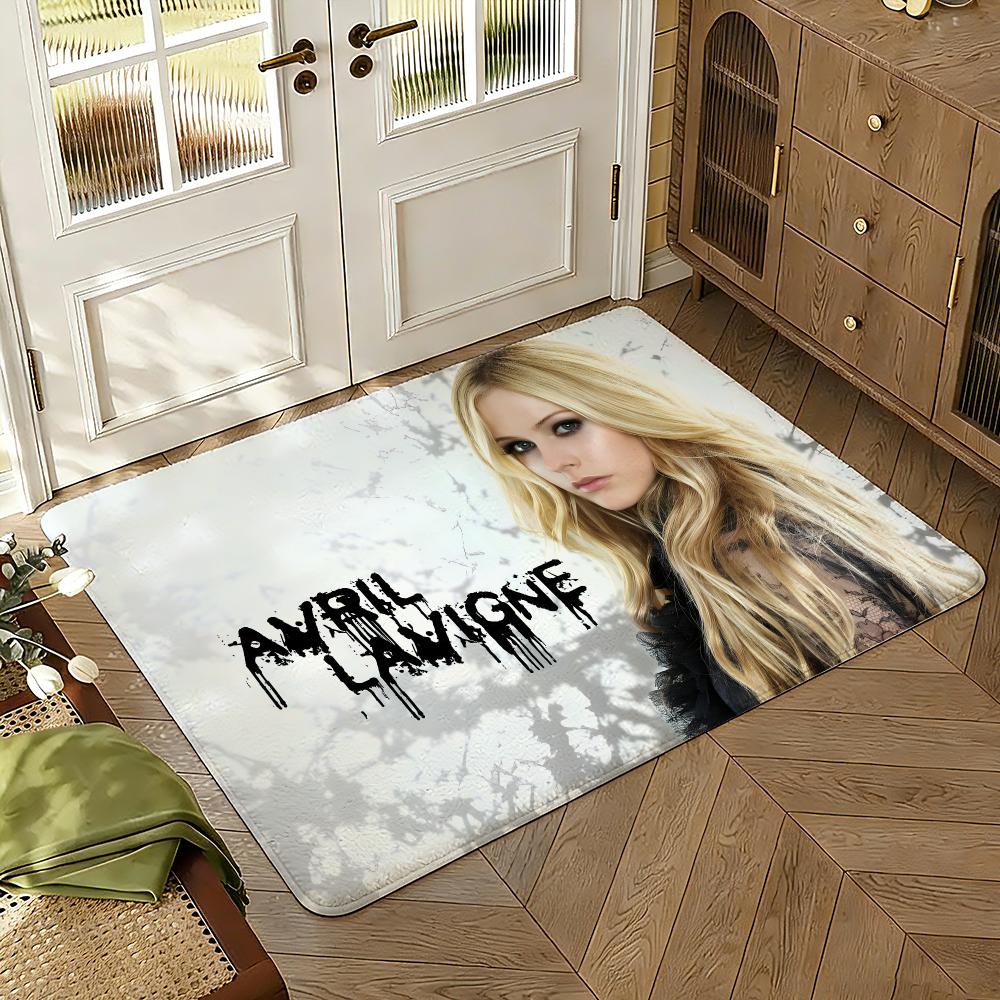 Звездный певец A-Avril L-Lavigne Коврик для пола Мягкий Утолщенный Впитывающий Нескользящий Спальня Гостиная Придверный коврик Домашний декор Фланелевые коврики