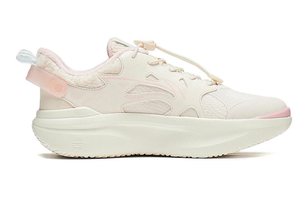 Li Ning YOUNG Искусственная кожа Удобная амортизация Отскок Низкие Детские Повседневные Кроссовки Розово-Абрикосовые YKCT148-4