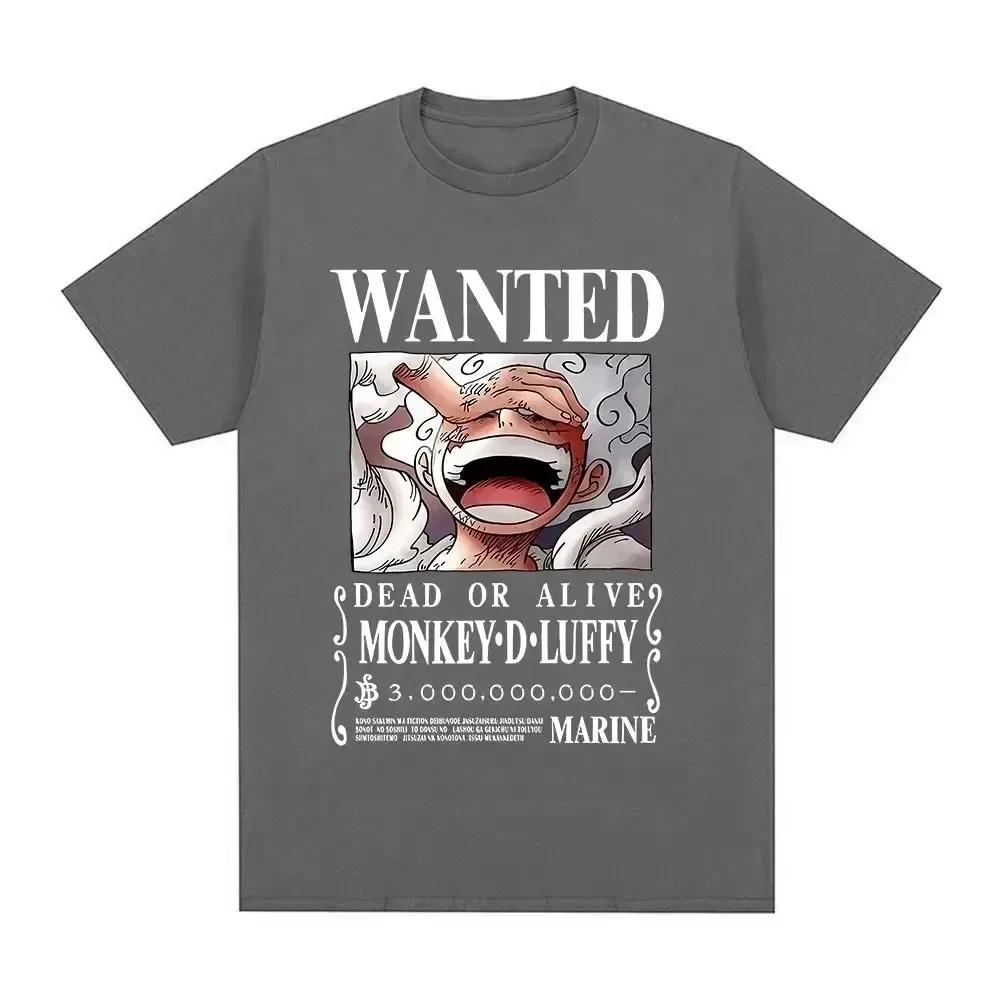 Luffy Gear 5 Мужская футболка Японский аниме мультфильм футболка унисекс Monkey D Luffy Harajuku Y2k Streetwear Мужская одежда