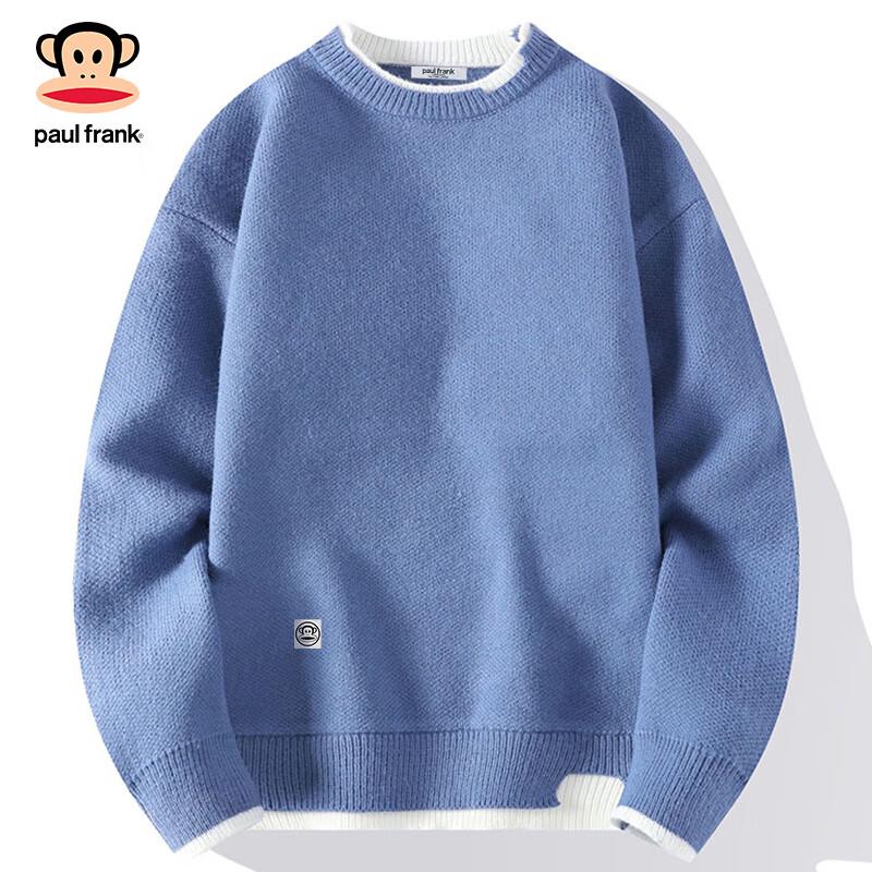Paul Frank Men's Winter Fleece-Lined Faux Two-Piece Knit Sweater
