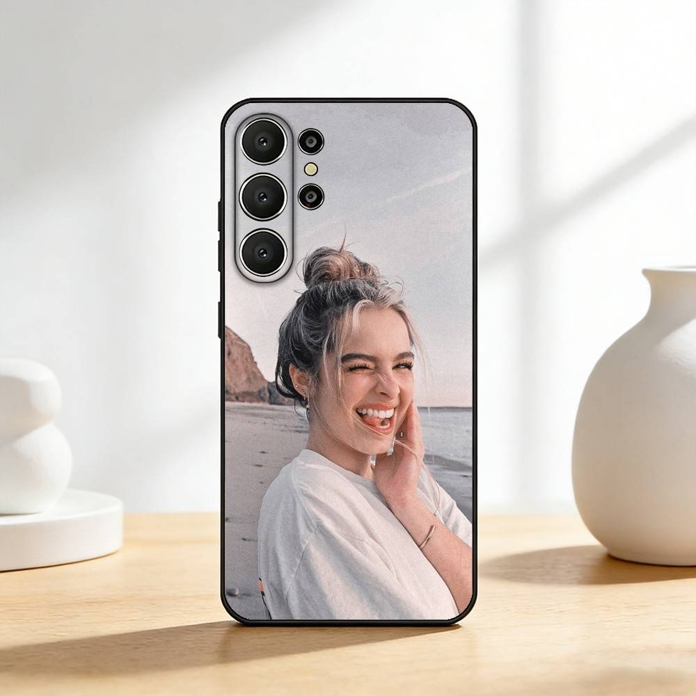 Горячий чехол для телефона Addison Rae для Samsung S26, S25, 24, 23, 22, 30, 21, 10, 9, Ultra, Plus, Lite, FE Мягкий черный чехол