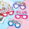 8pcs Colorful Paper Birthday Glasses Women Birthday Party Balloon Decor For Girl DIY Gift Cosplay Supplies Baby Shower Decor
