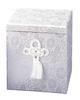 Wide Gold Ash Box (Silver) [For 7-inch Urns]  Buddhist Altar Supplies, Home Memorial Urns