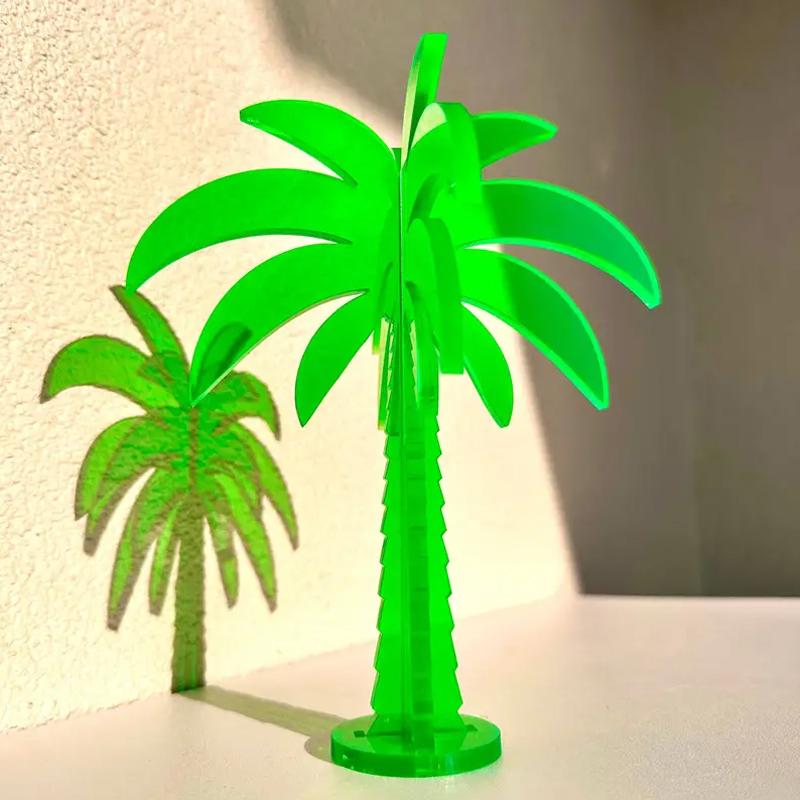 1PC Palm Tree Boho Vibrant Sculptural Decor Modern Acrylic Minimalist Decorative Space Neon Multicolour