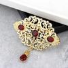Fashion Women's Brooch Floral Coffee Brooch Gold Bridal Jewelry