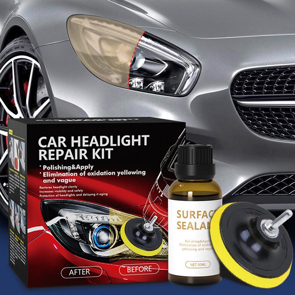 Car Headlight Restoration Kit Headlight Polishing Restoration Tool Anti-Scratch Cleaning Care Detailing Automotive Headlamp Y2H8