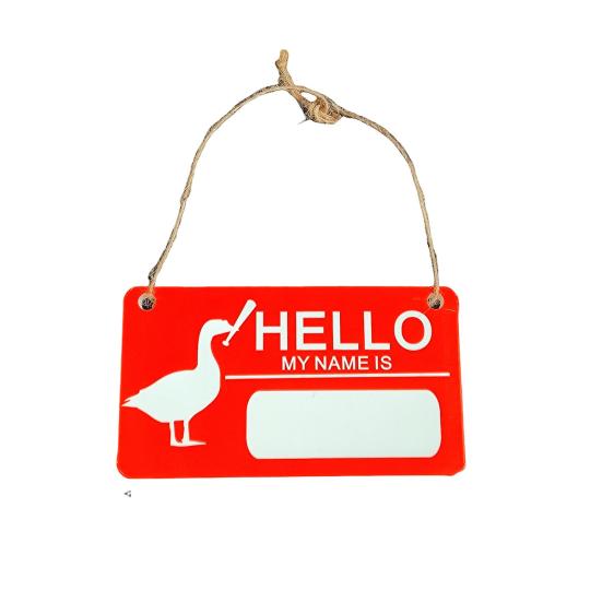 Подвесная табличка «Гусь на крыльце», всепогодная, для улицы, сада, патио, двора, статуя гуся, Хэллоуин, Рождество, приветственная декоративная табличка