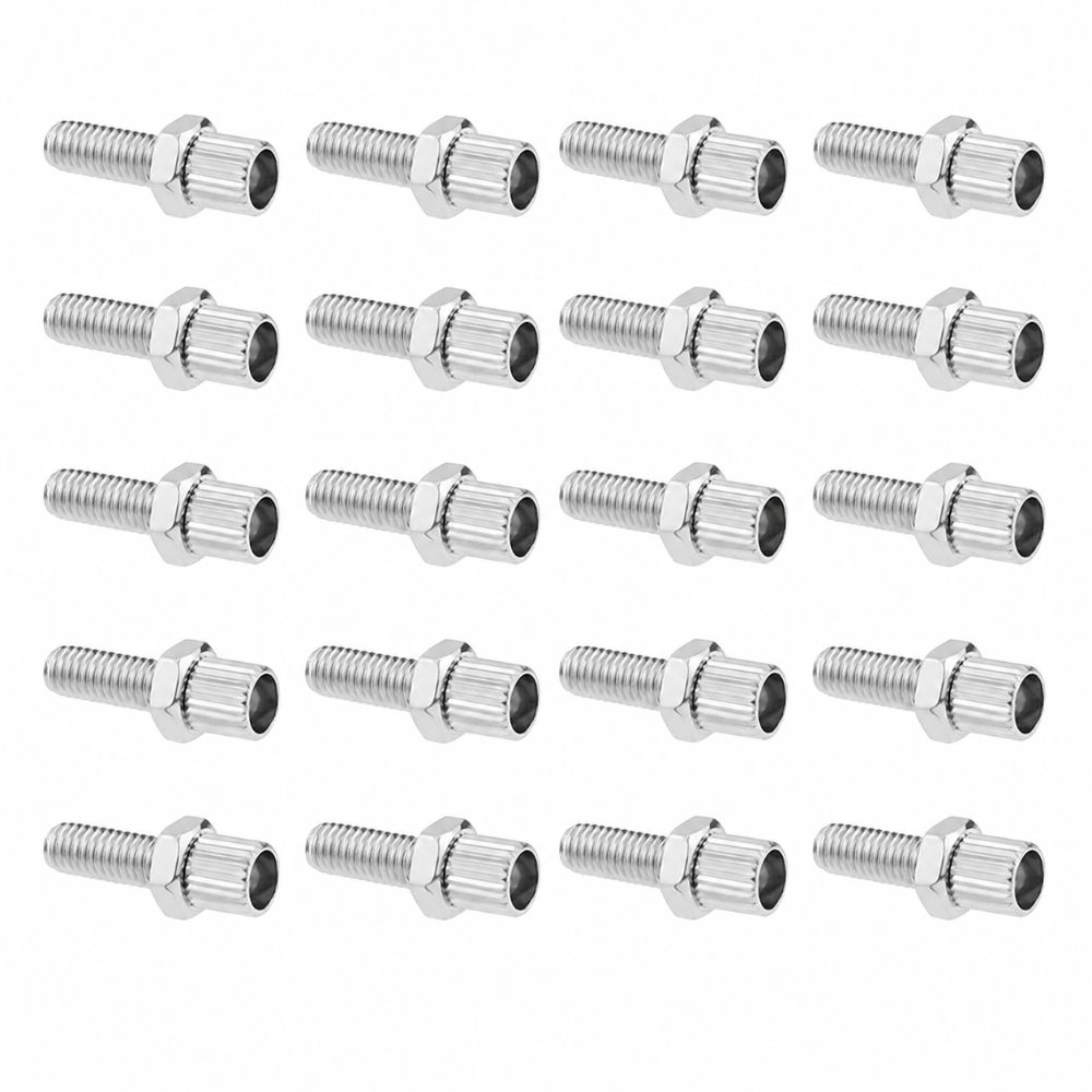 20pcs Silver Brake Cable Adjuster Screw M6 Thread Bike Barrel Adjuster Bolt  Bike Repair