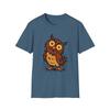 Unisex Softstyle Crazy Owl T-Shirt – Funny Cartoon Bird Graphic Tee