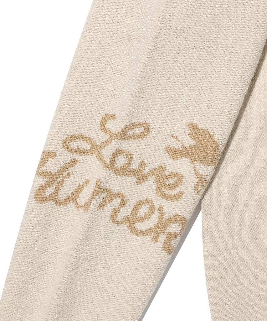 WACKY WILLY Jacquard Pullover Knit Cream