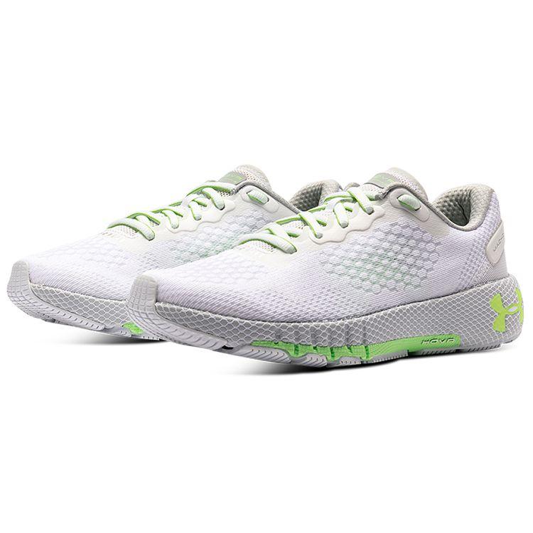 Under Armour HOVR Machina 2 Comfortable Fabric Durable Breathable Low-Top Casual Running Shoes Women Sneaker White Green 3025221-100