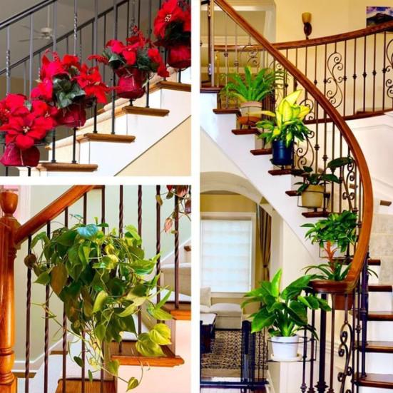 Балконные перила, держатель для цветочного горшка, плавающие перила, полка для цветов, металлическая крытая и наружная вертикальная лестница, подвесной горшок для растений, зажим для подставки, кронштейн