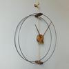 Nordic Minimalist Spanish Nomon Wall Clock In Black Walnut with Large Copper Pointer - Ideal for Hotel and Living Room Decor