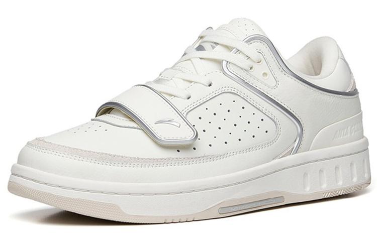 Men's Sneakers Anta Vintage Abrasion Resistant Low top Skateboard Shoes Men's White Silver