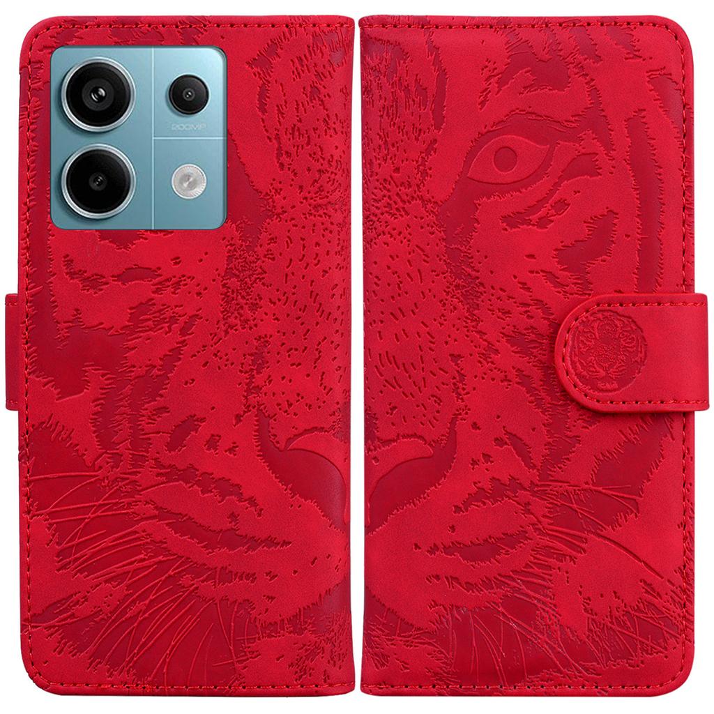 For Xiaomi Redmi Note 13 Pro 5G/Poco X6 5G Tiger Pattern Case PU Leather Stand Wallet Phone Cover