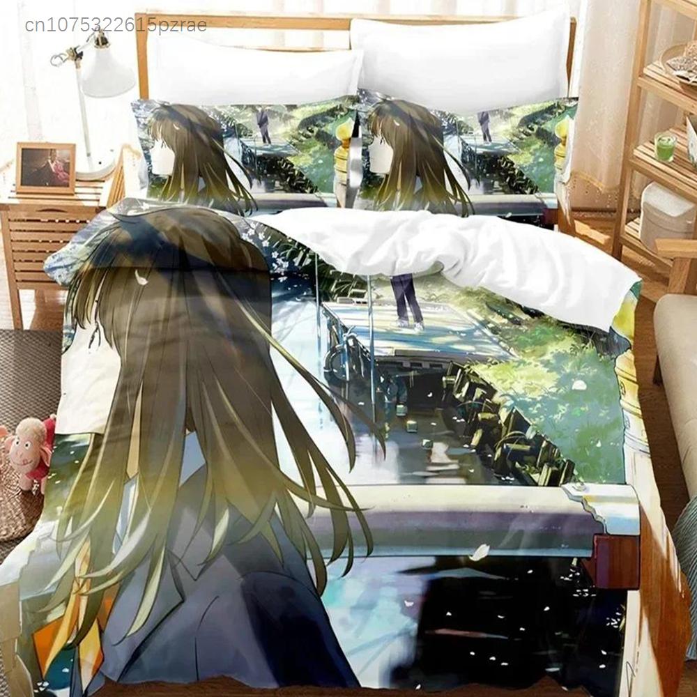 Модный 3D Комплект постельного белья The Tsuki Ga Kirei Печатный комплект постельного белья с наволочками Пододеяльник Мягкое постельное белье размера Queen King для дома