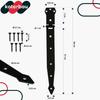 Charnières De Porte - KOTARBAU - 300 Mm - Acier Inoxydable - Thermolaquées - Noires
