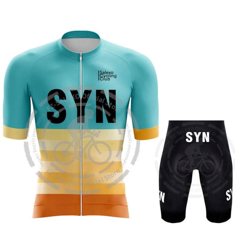 Mens Cycling Jersey Shorts Set Road Mountain Biking Breathable Quick-Dry Performance Wear